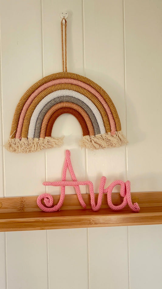 Personalised Knitted Wire Names